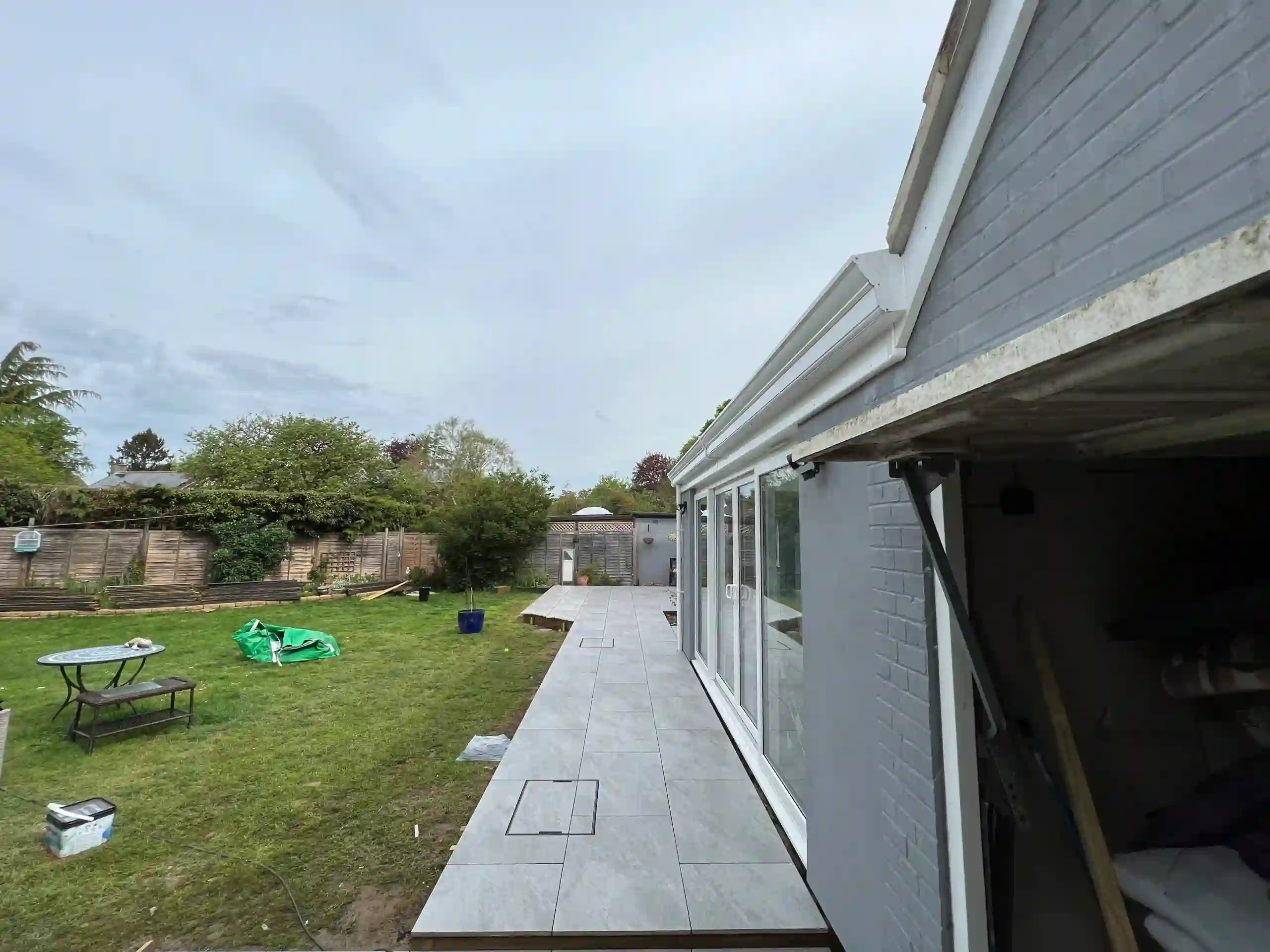porcelain patio renovation for client