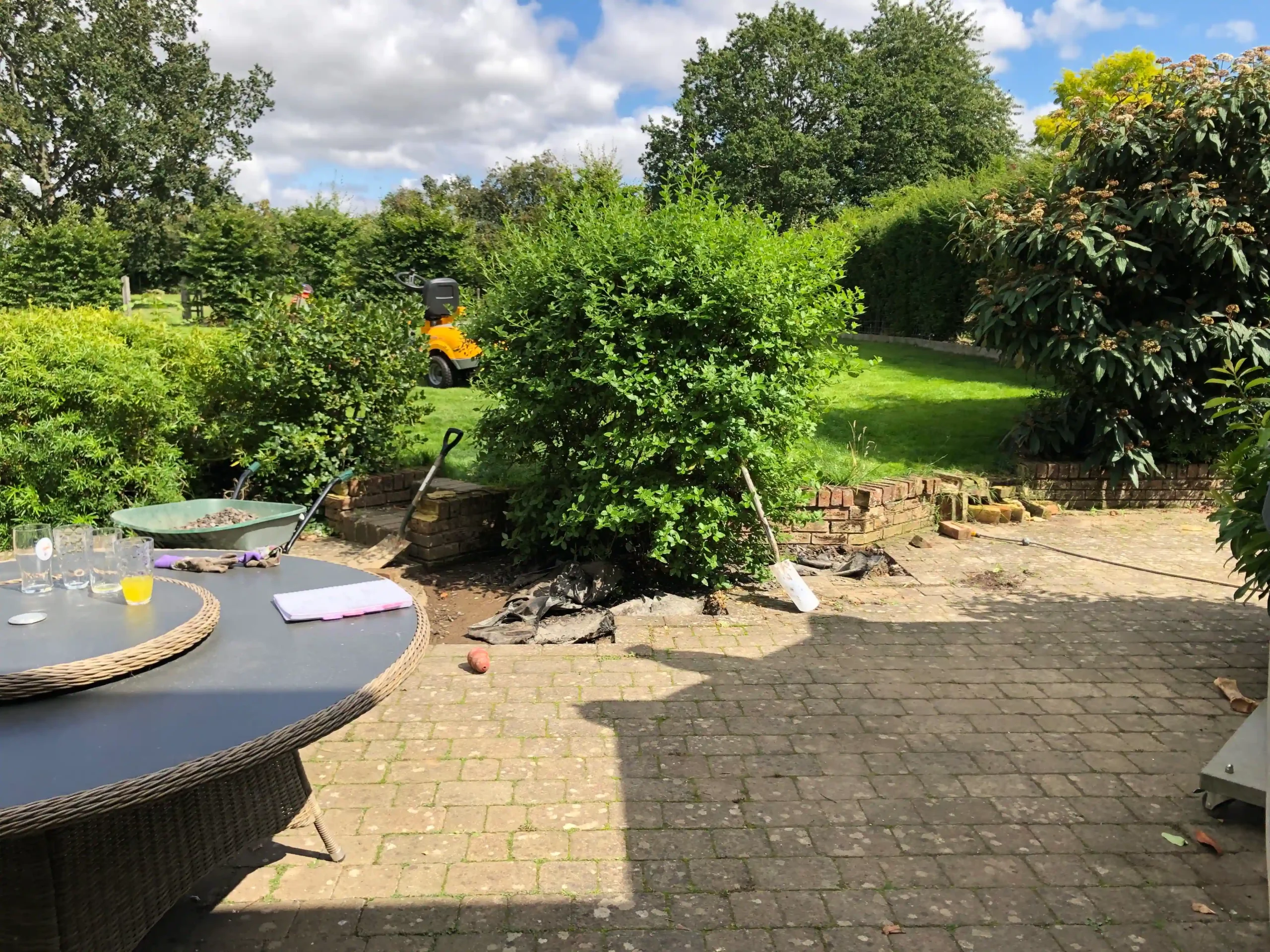 before image of client garden